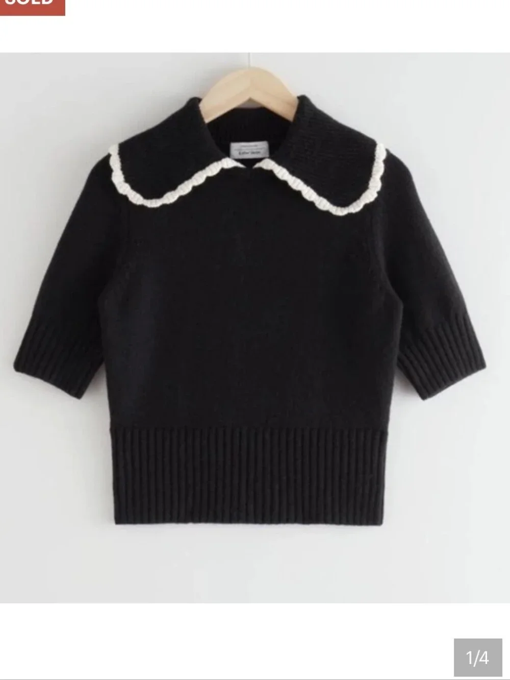 & And Other Stories Wide Collar Wool Knit Sweater
